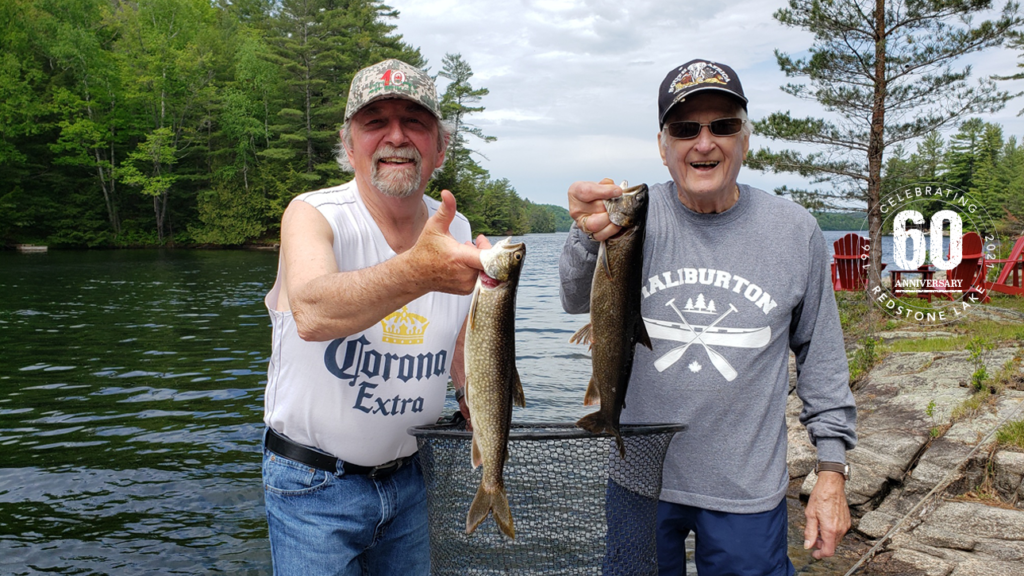 Members showing off their catch on Redstone Lake