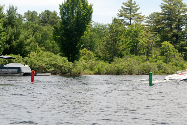 Hazard buoy on the lake