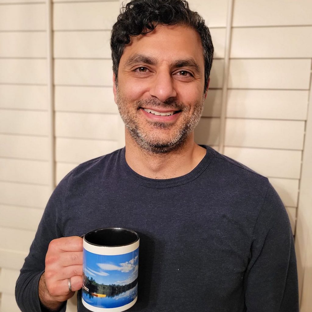 Winning photo on the grand prize coffee mug